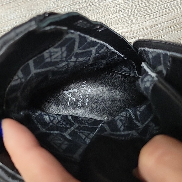 Aquatalia Size 9 Black Leia Weatherproof Leather Boot NEW - Picture 10 of 10